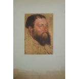 Druckgrafik "Hans Holbein der Jüngere", Selbstbildnis (* 1497 oder 1498 wahrscheinlich in