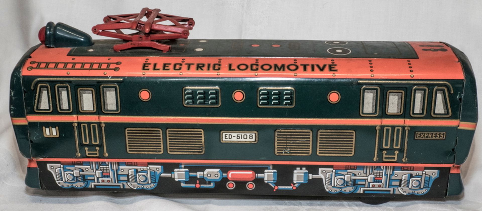 KO Electric Lokomotive ED - 5108, Japan, Blech lithografiert, ca. 60er Jahre, batteriebetrieben,