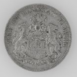 Deutsches Kaiserreich Hamburg 1907 J, 5 Mark - Silbermünze. Erhaltung: ss.