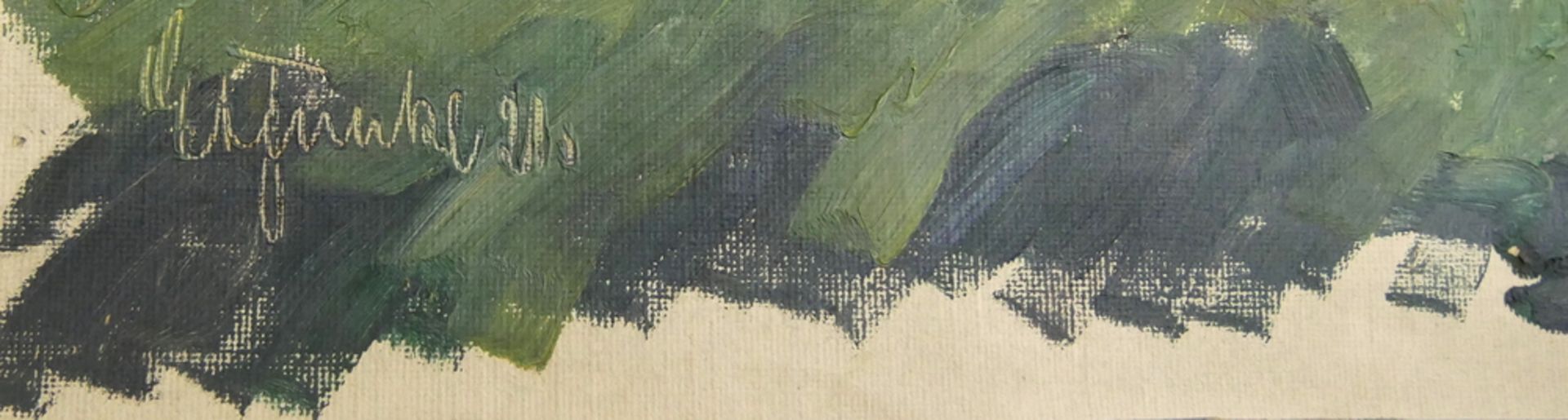 Nachlaß Auflösung des Malers E.A. Funke. Öl auf Leinen von Ernst August Funke,"Waldweg", Teil 1, - Bild 2 aus 2
