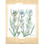 Addi SCHAURER (1912-1990) Aquarell "Blumige Botanic" hinter Glas gerahmt, rechts unten signiert,