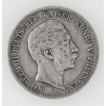 Deutsches Kaiserreich Preußen 1901 A, 5 Mark - Silbermünze "Wilhelm II.". Erhaltung: ss.