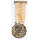 Vatikan, tragbare Medaille am Band zum Papstbesuch Pius XI. in Chicago 1926. Durchmesser: ca. 32