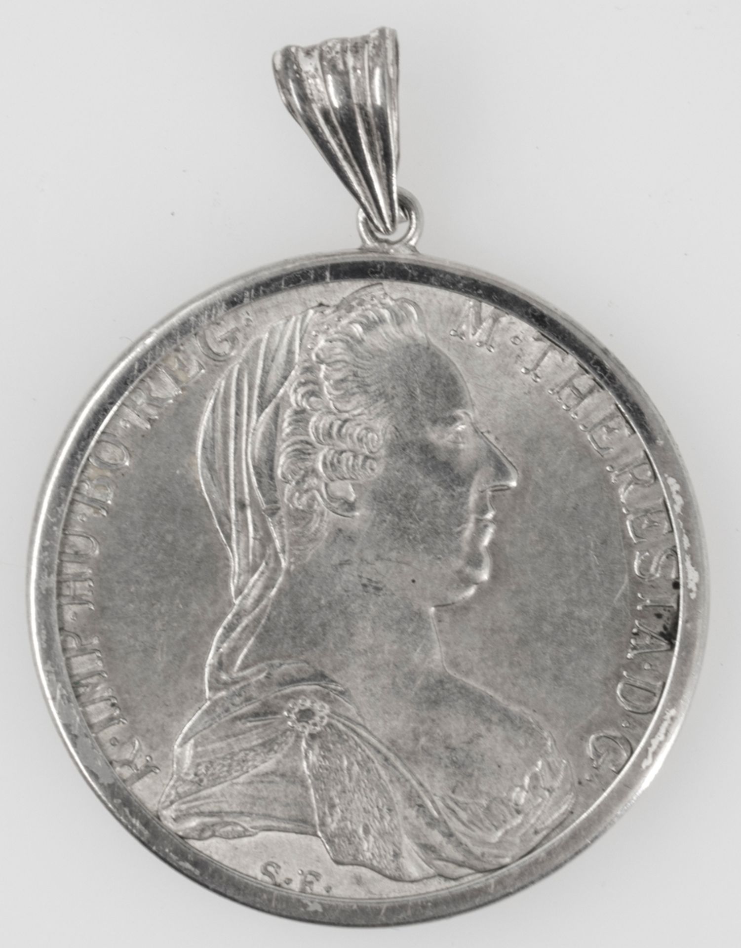 Österreich 1780, Maria Theresia Taler, gehenkelt.