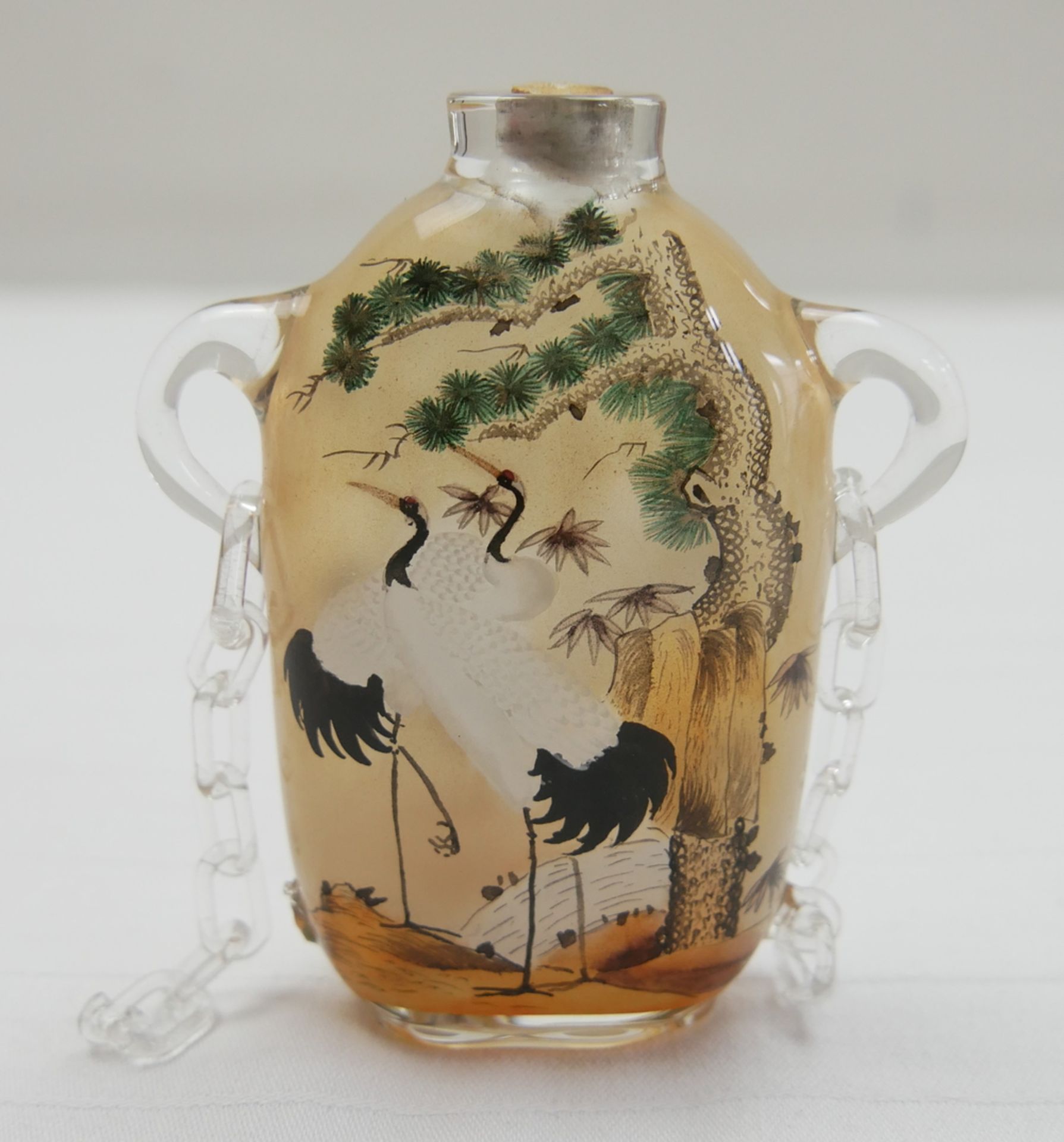 Snuff Bottle "Langes Leben" (in China steht die Kiefer als immergrüner Baum sybolisch für ein langes - Bild 2 aus 2