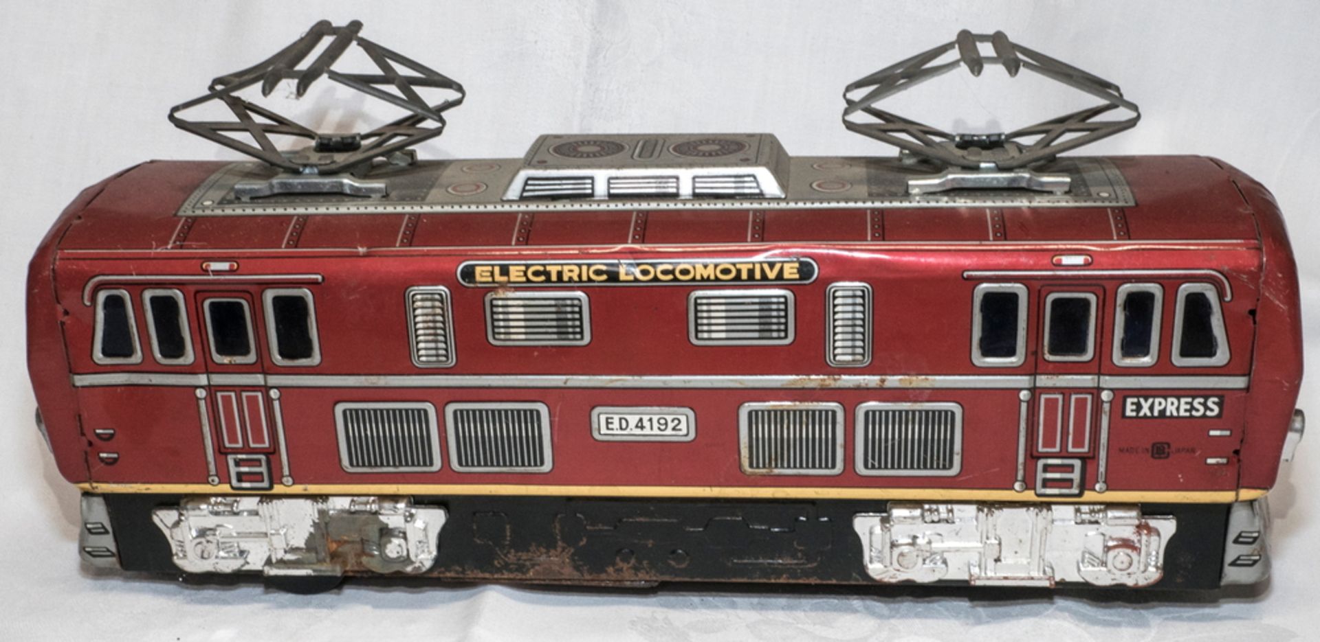 KO Electric Lokomotive ED - 4192, Japan, Blech lithografiert, ca. 60er Jahre, batteriebetrieben, - Image 3 of 3