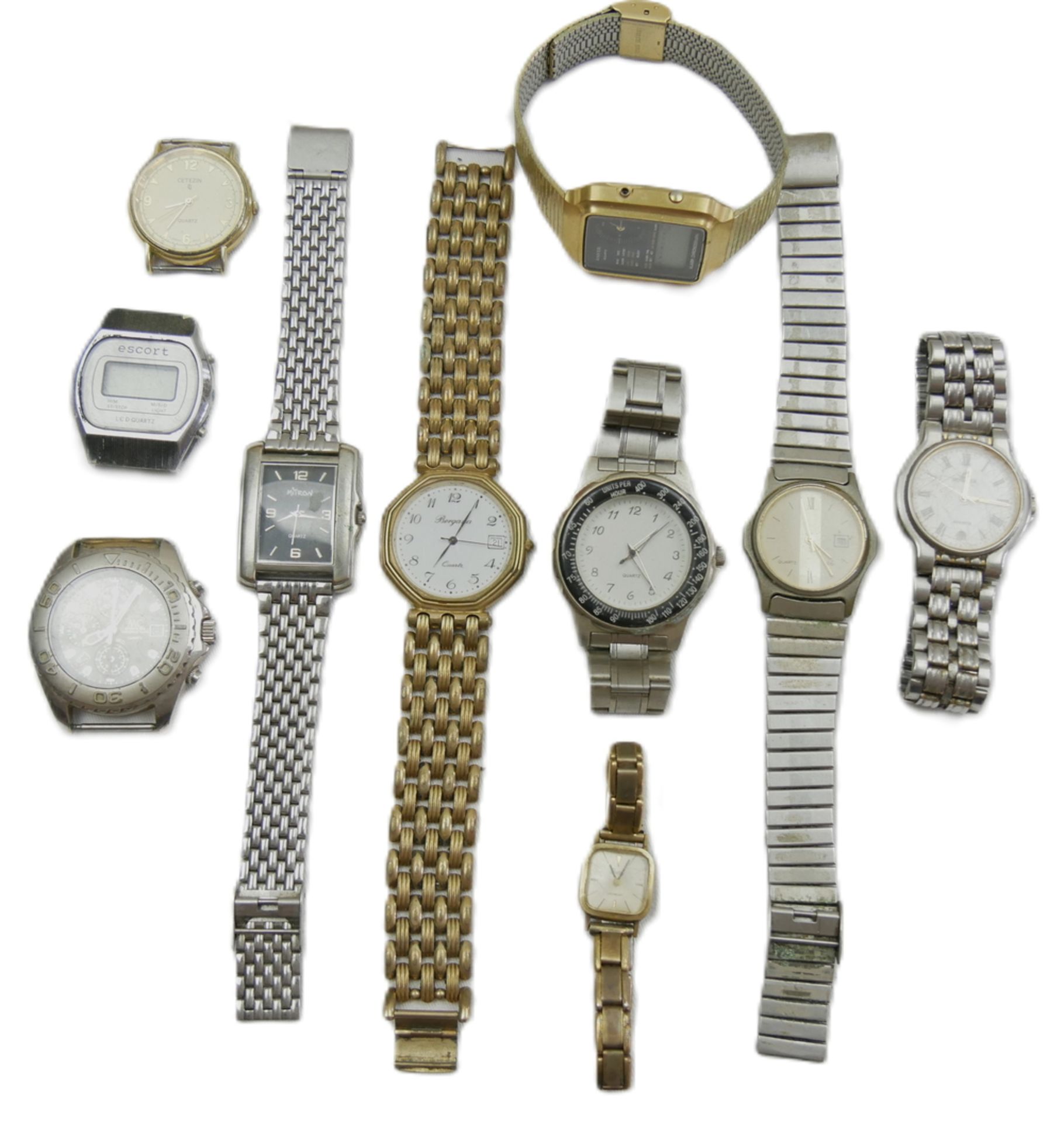 Lot Armbanduhren für den Uhrmacher, bitte besichtigen!
