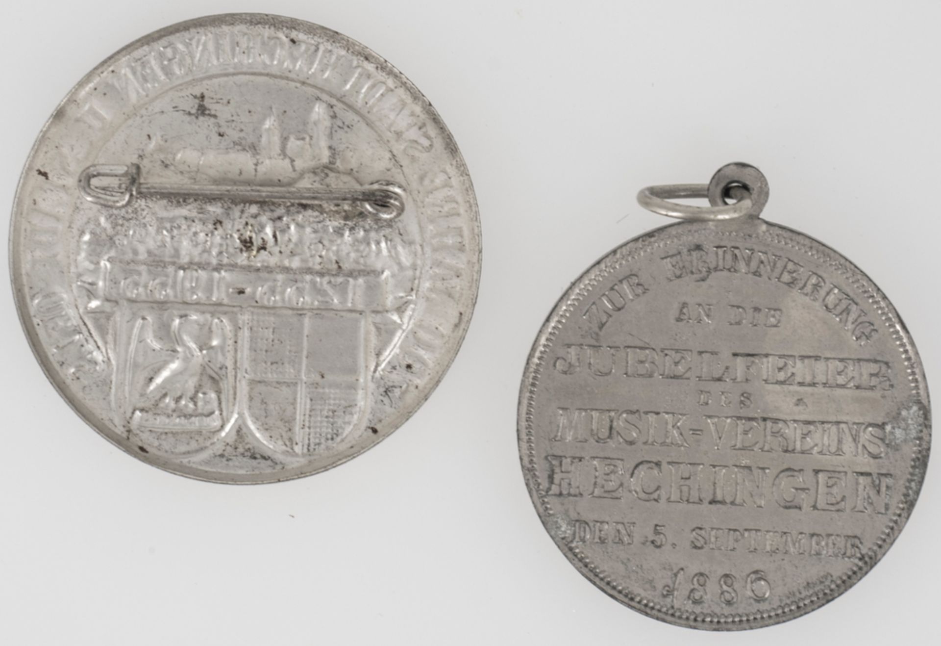 Tragbare Medaille "Zur Erinnerung an die Jubelfeier des Musikvereins Hechingen den 5. September - Image 2 of 2