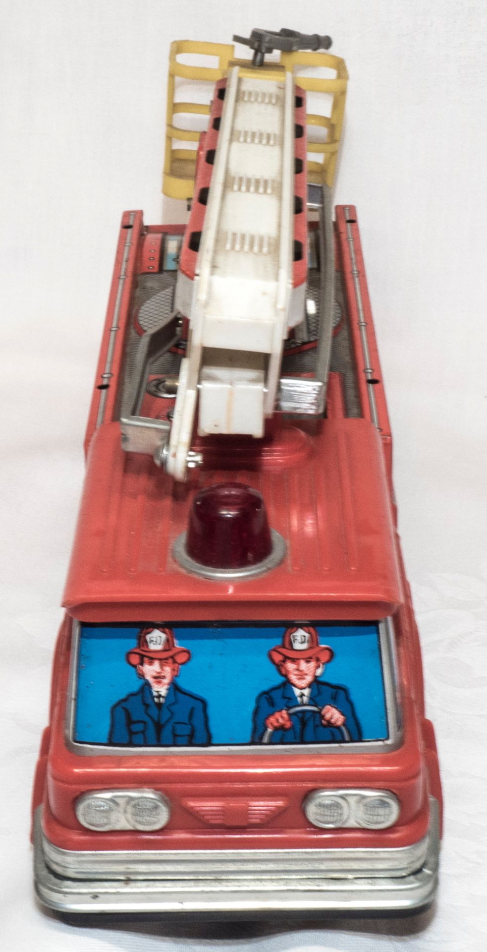 Junior Toys Snorkel Rescue Feuerwehr Truck, Blech lithografiert. Made in Japan. Batteriebetrieben. - Bild 2 aus 5