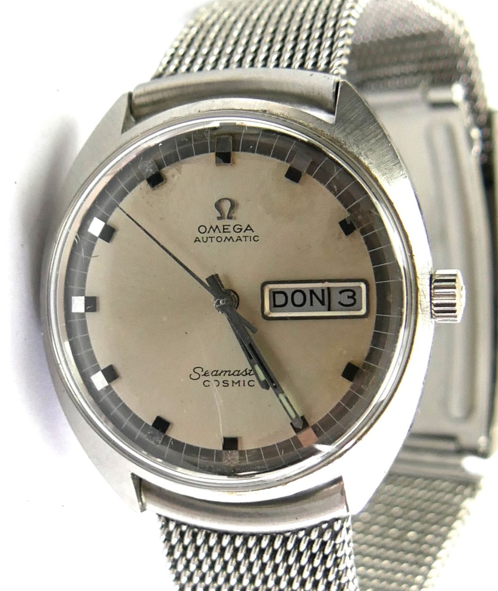 Herrenarmbanduhr Omega Automatic Seamaster Cosmic, mit Datumsanzeige, getragener Zustand. - Image 2 of 2