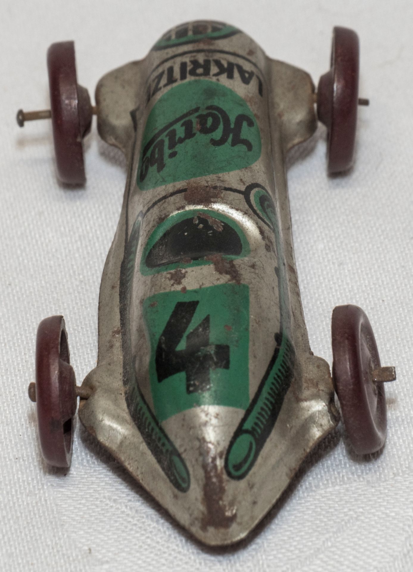 Penny Toy (Georg Fischer?), Werbe - Rennwagen für Haribo Lakritzen. Blech. Länge: ca. 72 mm. - Bild 4 aus 5