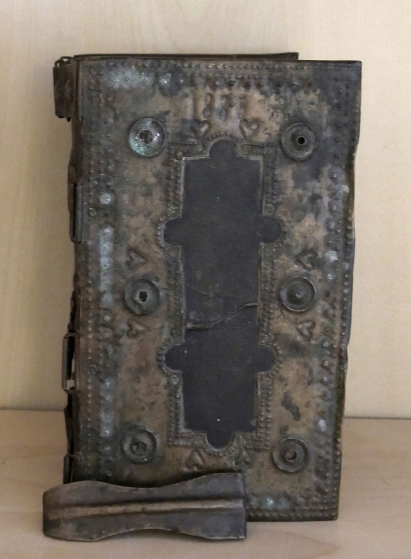 antikes Religiöses Tschechisches Buch mit christlichen Liturgien, Gedichte und Psalme. Komplett in