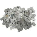 Lot Münzen Aluminium alle Welt, insgesamt ca. 0,93 kg. Bitte besichtigen!