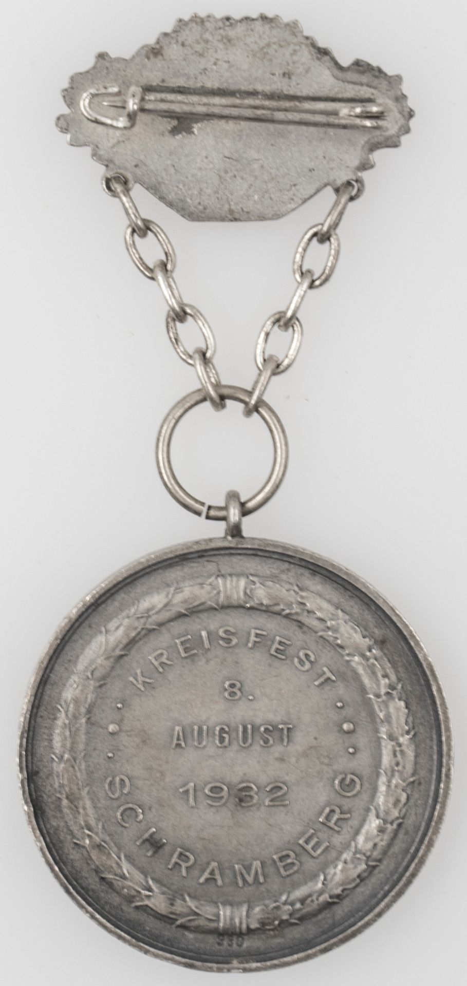 Tragbare Medaille, Kreisfest Schramberg 8. August 1922. Durchmesser: ca. 35 mm. - Image 2 of 2