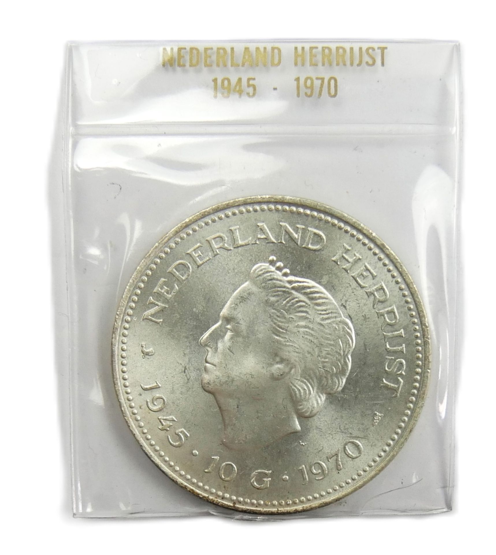 Niederlande, 10 Gulden, 1970, Silber