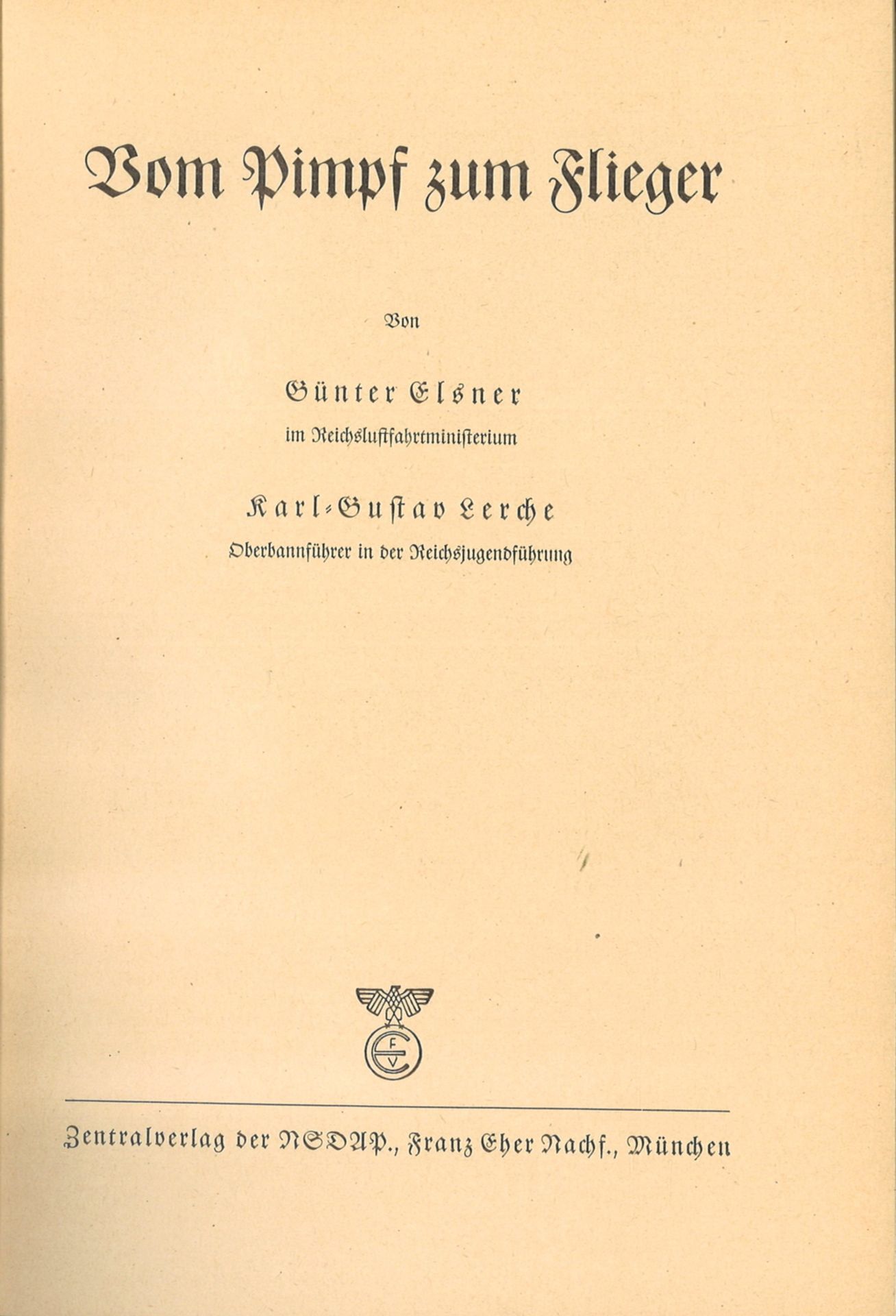 Buch, 1942 "Vom Pimpf zum Flieger" von Günter Elsner und Karl-Gustav Lerche, viele Fotos, ca. 220 - Bild 2 aus 2