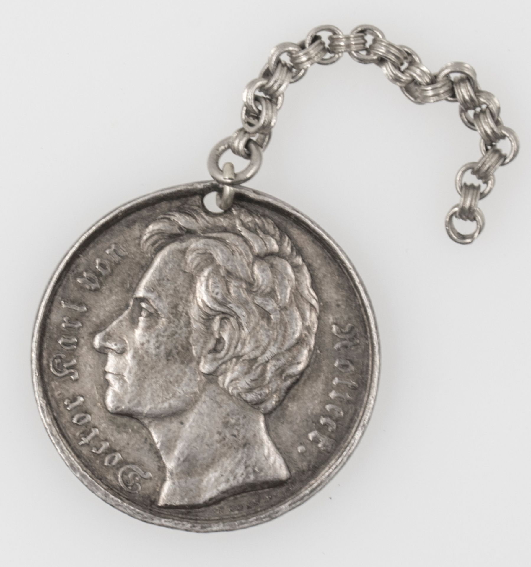 Medaille 1832 Dr. Carl von Rotteck. Von Johann Jakob Neuss. Büste nach links, RV: Sinnspruch Licht