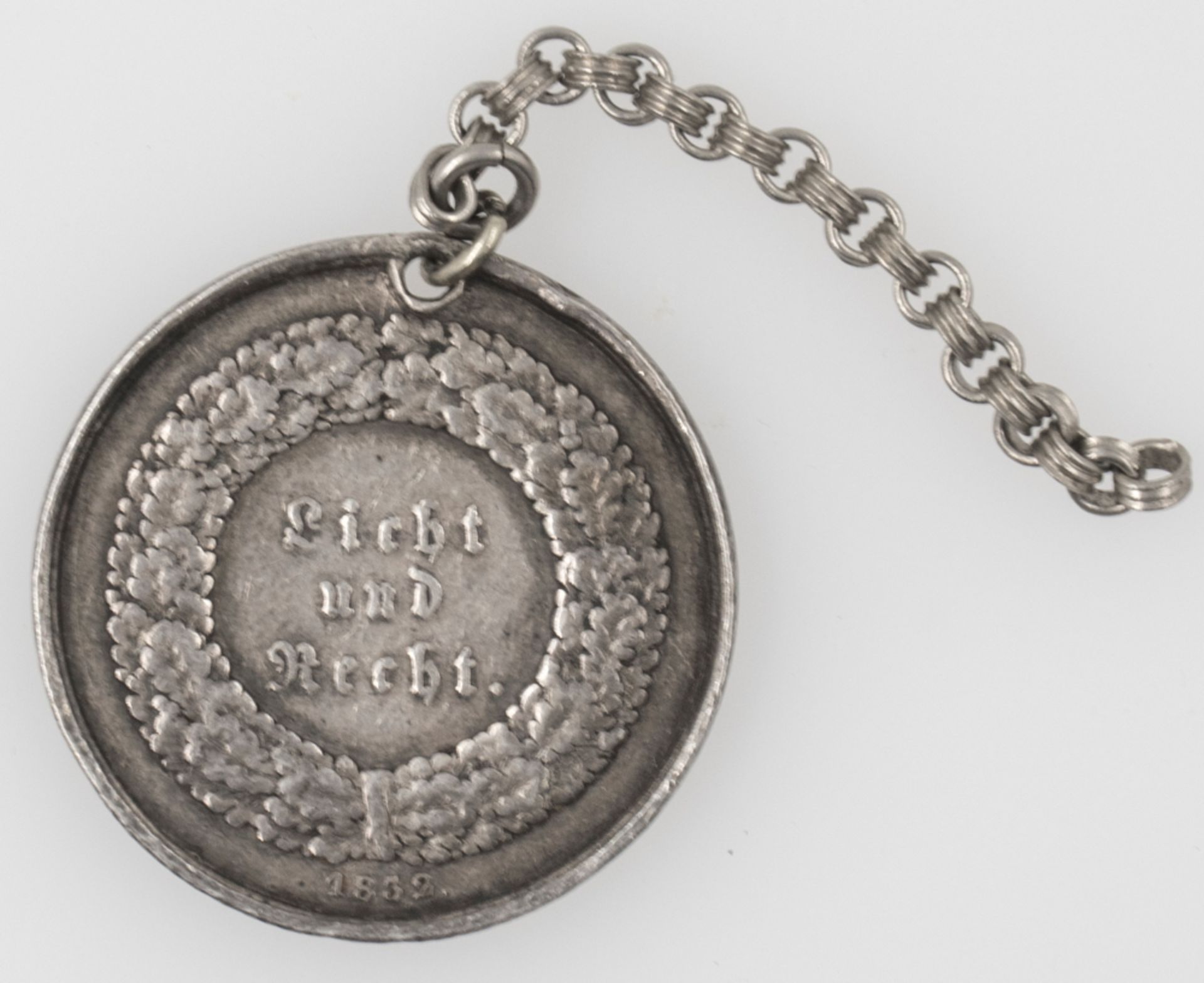 Medaille 1832 Dr. Carl von Rotteck. Von Johann Jakob Neuss. Büste nach links, RV: Sinnspruch Licht - Bild 2 aus 2