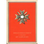 Drittes Reich Propagandakarte "Kriegsverdienstkreuz 1. Klasse"