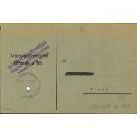 Brief der Gestapo Worms, ca. 1937, mit Stempel "Geheime Staatspolizei Darmstadt Außendiensstelle