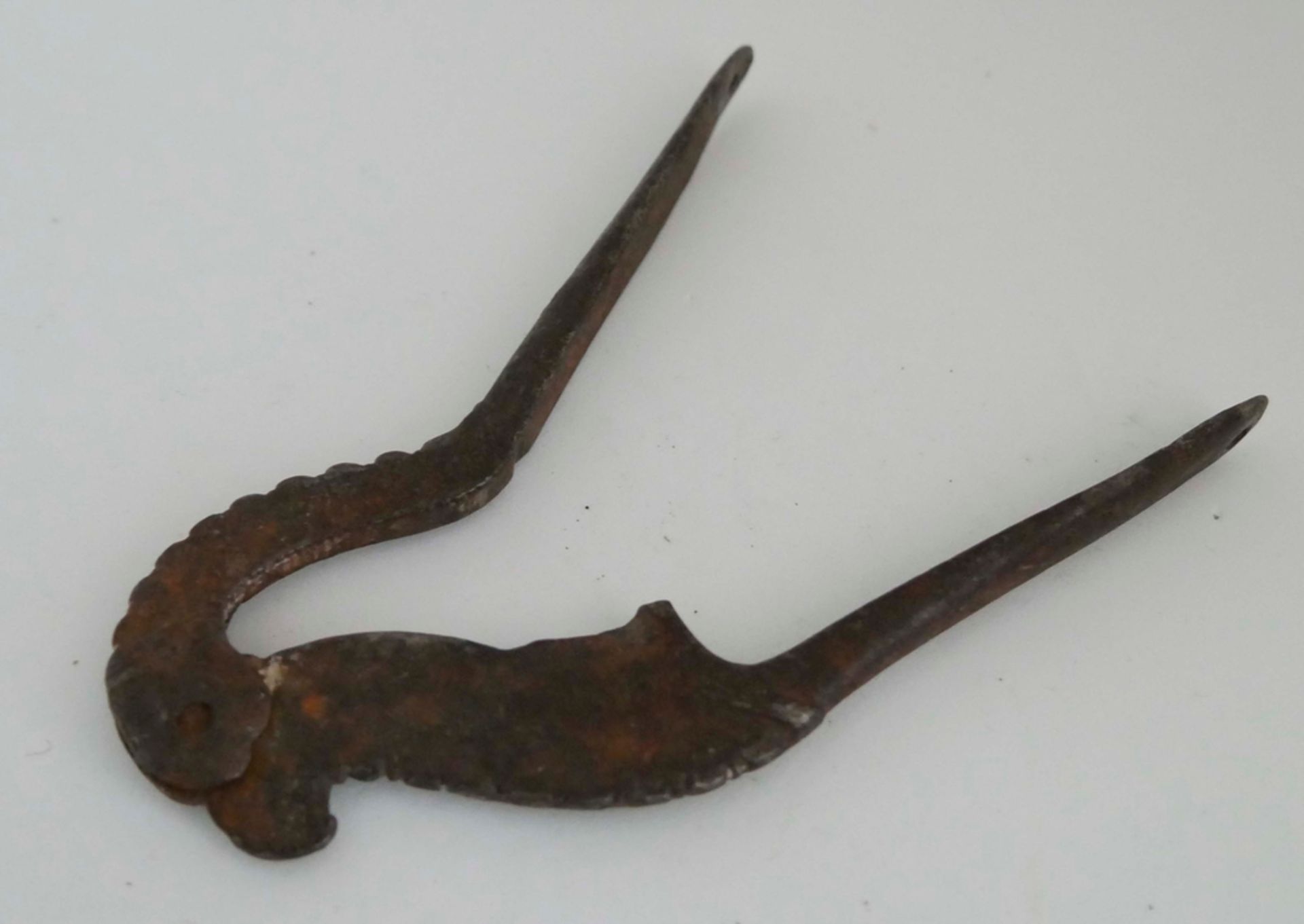 antiker Eisen Bethel Nussknacker aus Indien, "Papagei". Sammlerstück.