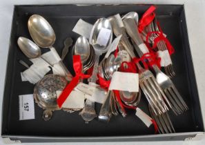 A collection of assorted silver flatware, various makers and dates, together with a Birmingham