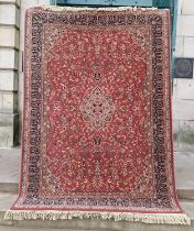 Four modern decorative rugs to include a Super Keshan, 198cm x 91cm, another Super Keshan centred
