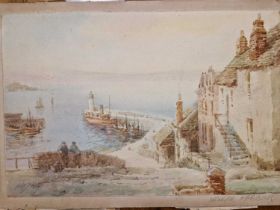 W. H. Sweet Newlin Harbour watercolour, signed lower left, inscribed on mount 21cm x 30cm together
