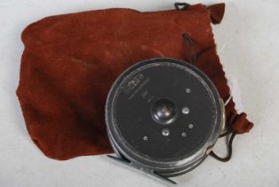 Fishing interest: Hardy Bros. Ltd, the 'St George 3¾ MKII' fishing reel in brown leather bag.