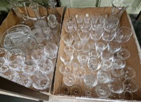 Two boxes - assorted glassware.