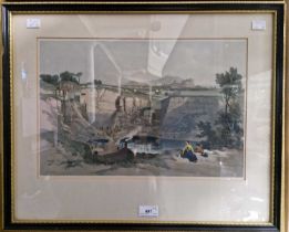 Three prints to include 'The Experimental Brigs, H.M.Brig Espiegle, 18 Guns' framed and glazed