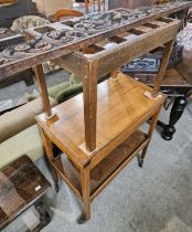 A group of occasional furniture to include a 19th century oak octagonal table (cut down into two