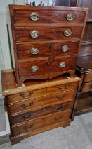 An 19th century bachelors chest of drawers, of neat proportions with four graduated drawers, 61.