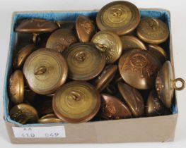 A collection of assorted General Service brass buttons.