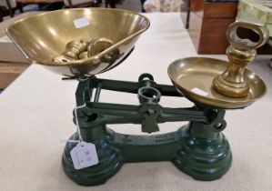 A set of early 20th century English made weighing scales.