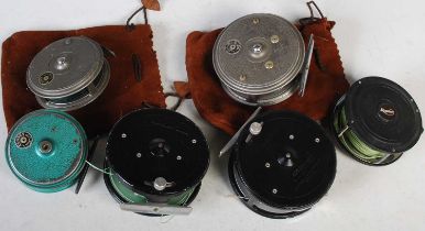 Fishing interest: six assorted fishing reels to include J.W. Young & Sons; two Predex reels each