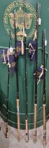 Fishing interest: five assorted Hardy's Graphite fishing rods.