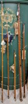 Fishing Interest: five assorted Hardy's Palkona fishing rods, to include 'The Brown Houghton', '