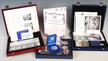 A collection of assorted Royal Commemorative Proof coins and stamps to include the Coronation of His