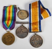 A Great War group of two medals inscribed to '4428 S. D. W. M. Lownie L.D.H.R.N.R.', together with a