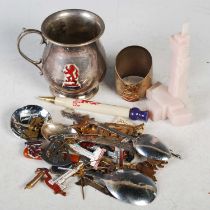 A group of items relating to the 1938 Scottish Empire Exhibition, to include spoons, mug, napkin