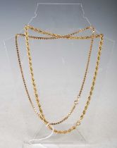 Two 9ct gold necklaces, gross weight 24.8 grams.