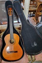 A Spanish made Admira acoustic guitar, model 'Elvira', in a fitted carry case.