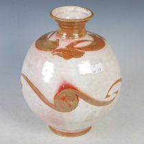 A studio pottery vase by Alan Caiger-Smith MBE (1930 - 2020), 26cm high.