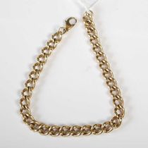 A 9ct gold curb link bracelet, 21.4 grams.