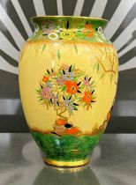 A Carlton Ware vase, decorated in the Mandarin Tree pattern 3719, painted marks to base, 17cm high.