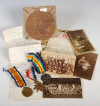 A Great War group of three medals, inscribed to '7524 PTE. T. Murray. SCO. RIF.', together with