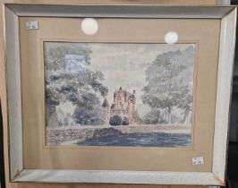 20th century Scottish School Glamis Castle watercolour, inscribed lower left and dated '73 24cm x