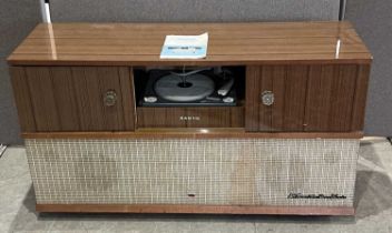 A vintage Sanyo All-Transistor Stereophonic Radio-Phonograph Model DL-600C, together with a box of