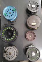 Fishing Interest - A collection of six assorted reels to include comprising a Sharpe's of